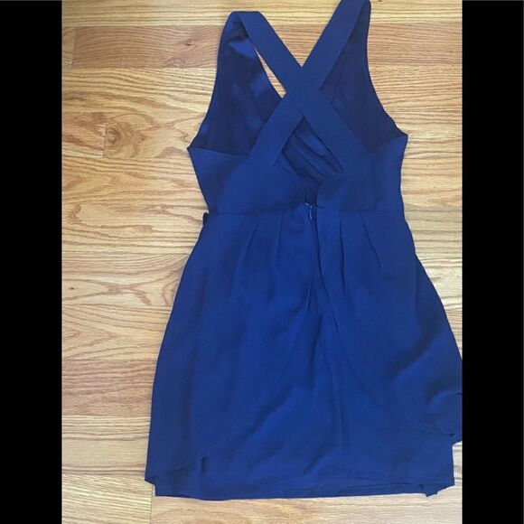 Tobi Navy Blue Cross Back Mini Dress - Picture 2 of 10